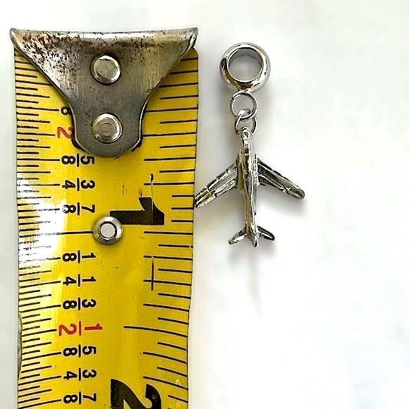 Silver Airplane Charm  - Picture 3 of 3